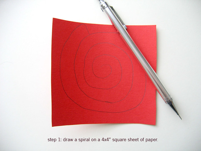 Paper flower tutorial: step 1