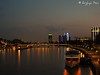 View of the lake side at twilight in Frankfurt