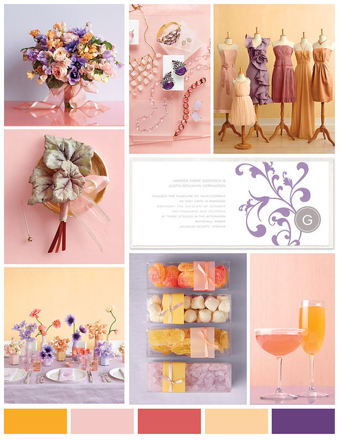 Pink Purple and Orange Wedding