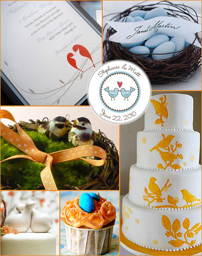 Ideas and Inspirations for Weddings with a Love Bird Theme for more photo 