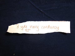 Navy corduroy