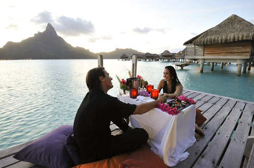 InterContinental Bora Bora Resort & Thalasso Spa romantic dinner on your bungalow terrace