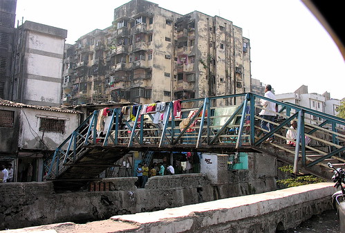 Dharavi slum in Mumbai, India