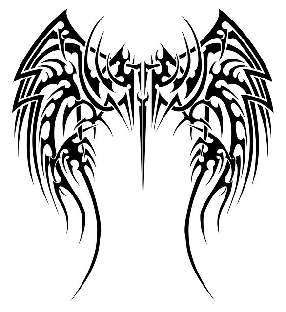 Angelic tribal wings by
