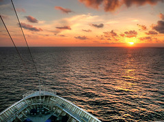 sunrise off the bow