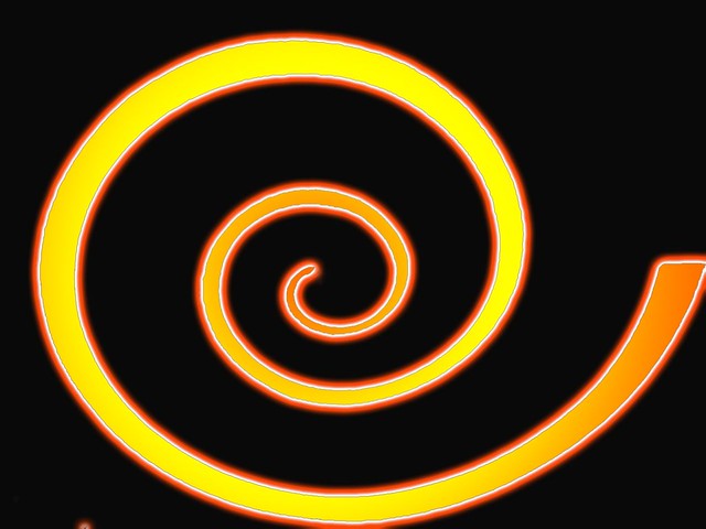 Dynamic orange spiral