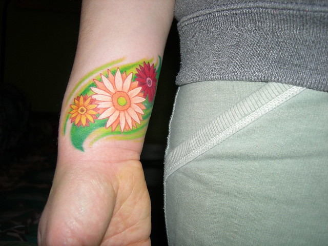 gerbera daisies tattoo