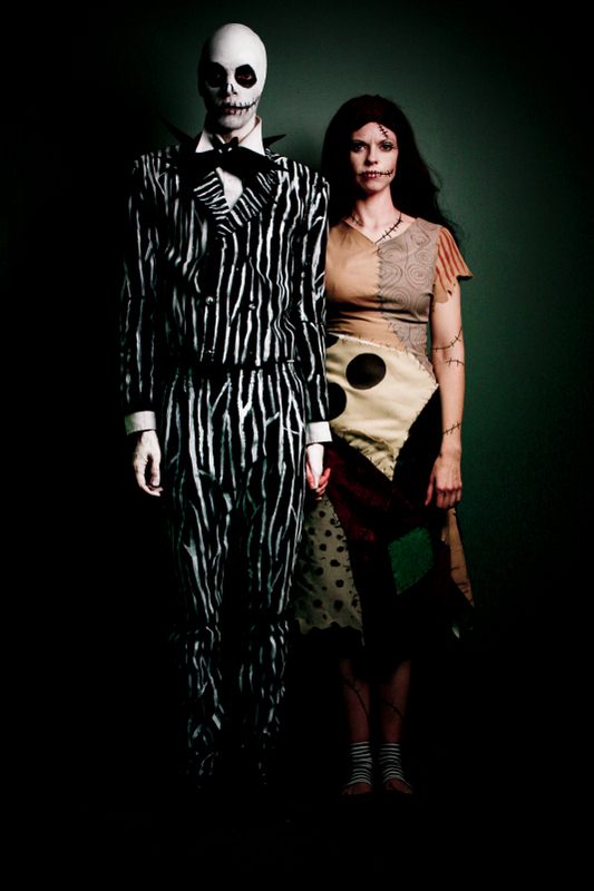 self-portrait as Jack & Sally from the Nightmare Before Christmas