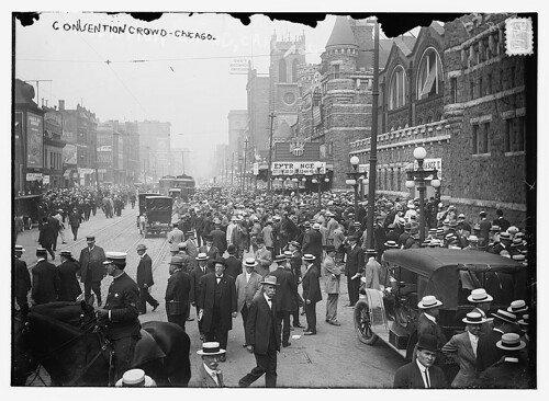  Crowd outside the Chicago Coliseum in 1912