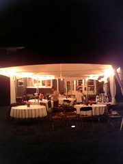 Frame Tent at night