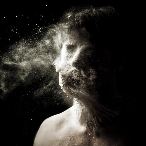 Aeolus (Self-portrait with flour) by Luca Pierro