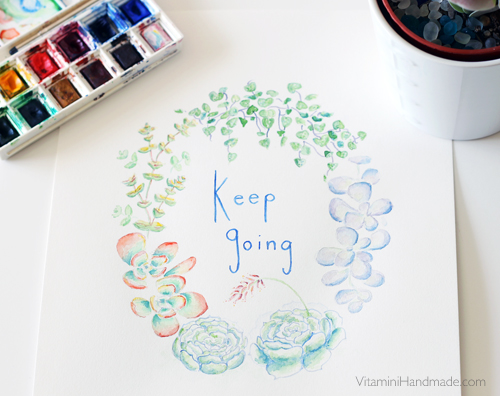 "Keep Going" original watercolor
