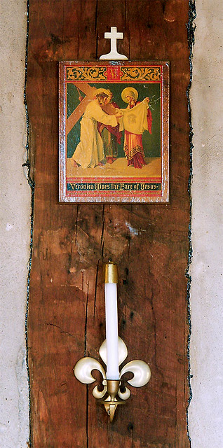 Holy Family Roman Catholic Log Church, in Cahokia, Illinois, USA - station of the cross.jpg