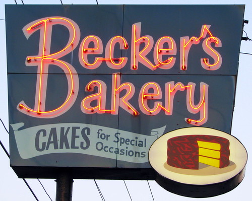 Becker's Bakery Neon sign