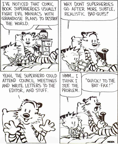 To The Bat Fax: Calvin and Hobbes