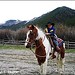 Young horseback rider, Rainey Creek, Swan Valley Idaho