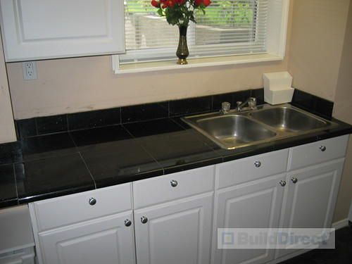 Black Granite Tile Countertops