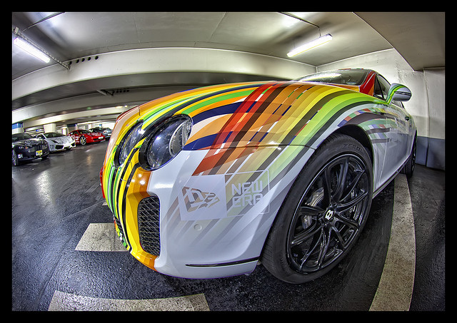 HDR coloured Bentley Continental Supersports Gumball 3000 2011