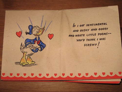 Vintage Donald Duck Valentine's Day card 2