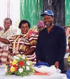 Former Mozambican President Joaquim Chissano along with award-winning women farmers Carmina Pessane and Jesse Kaunde of Malawi. by Pan-African News Wire File Photos