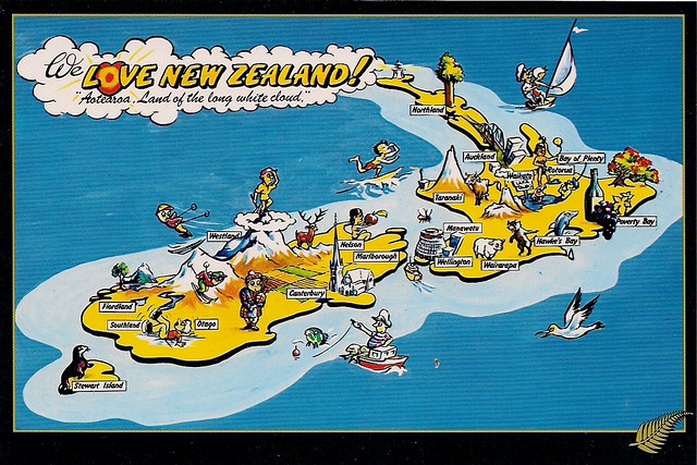 We Love New Zealand map