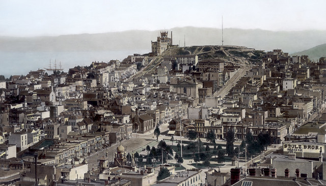 Telegraph Hill, from Russian Hill c1890