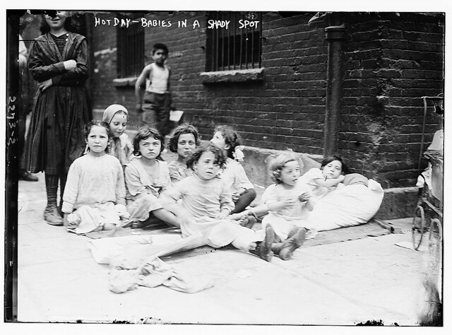 Hot day-babies in a shady spot (LOC)
