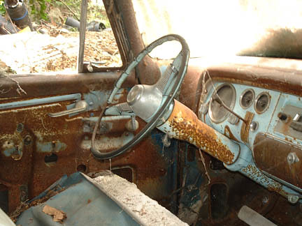Old Car Front Seat