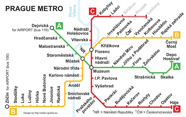 Map prague pdf metro Prague Metro