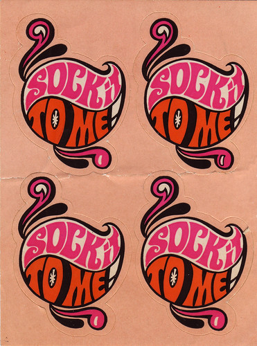 Sock It To Me - Mini Sticker Sheet - 1960s 1970s