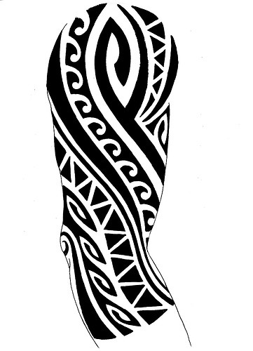 Tribal tattoo arm