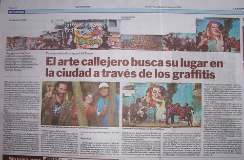 GRAFFITI: Paseo graffitero en el diario LA CAPITAL de Mar del Plata