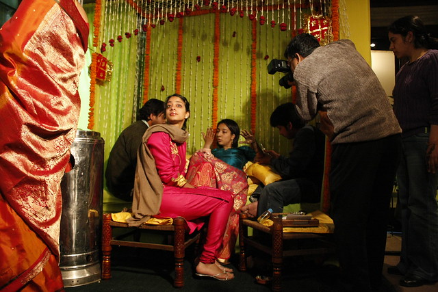 A scene from a NorthIndian wedding Bride and her friends get together for 