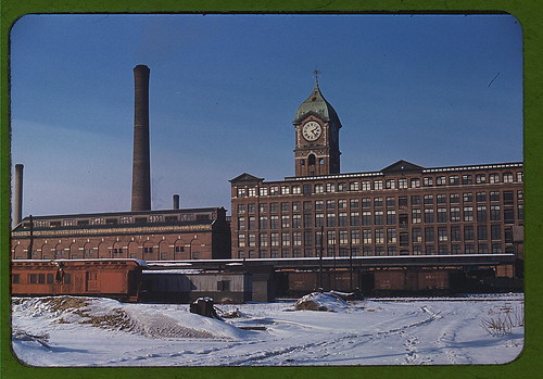 Railroad cars and factory buildings in Lawrence, Mass.  (LOC)