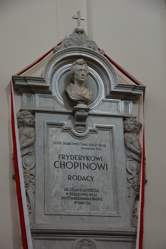 The final resting-place of Chopin's heart in the Holy Cross Church, Warsaw.
