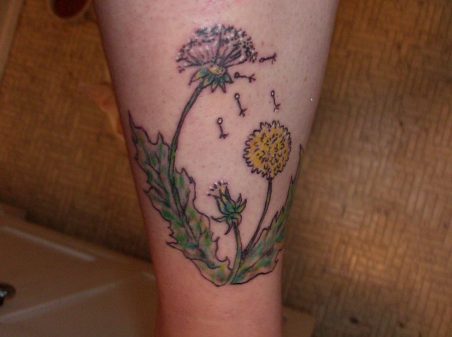 Dandelion Tattoo Close up A million thanks to Ida at Tainted Hearts in 