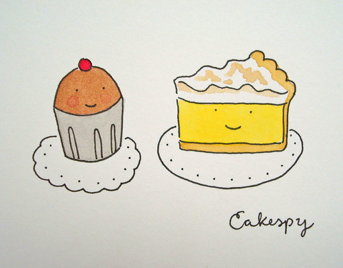 Chocolate Cupcake and Lemon Meringue Pie