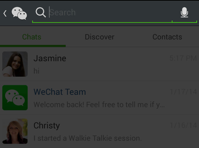 WeChat Universal Search