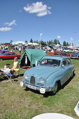 Saabs on Ånnaboda classic car festival
