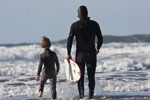 Father and son surf lesson in Morro Bay, CA 12 of 12