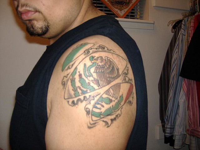 mexican flag tatoos