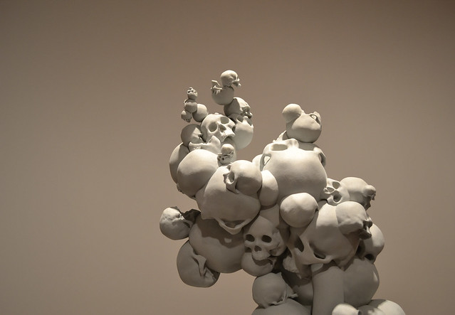 Pile of Skulls sculpture by Cris Brodahl