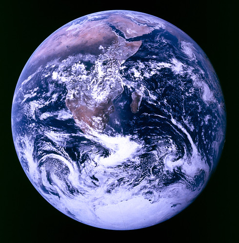 Earth, courtesy Apollo 17, and probably the most reproduced image of all time