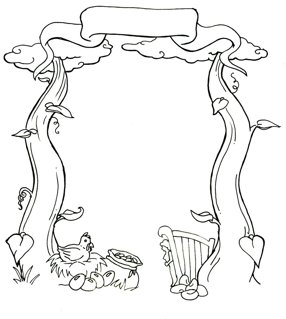 jack and the beanstalk coloring pages - photo #14