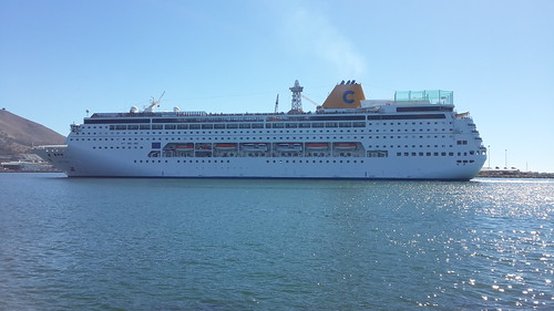 Costa NeoReviera - arriving Cape Town Harbour - 14th March 2014 by chrisLgodden