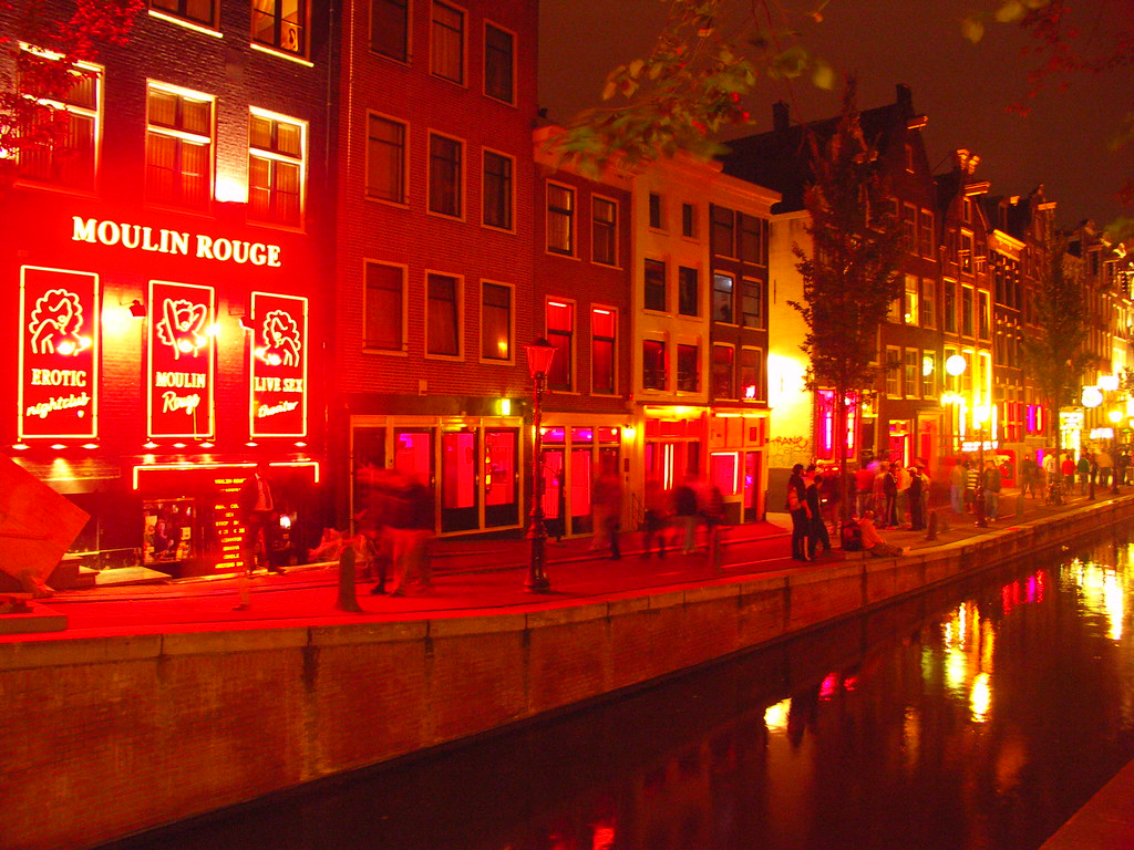netherlands light Amsterdam district red
