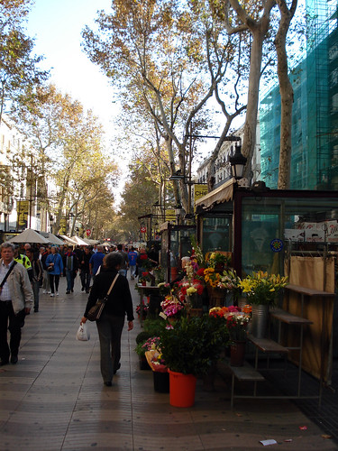 Flower Stalls in La Rambla Barcelona