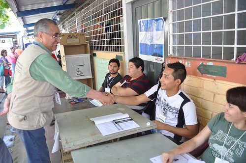 OAS Electoral Observation Mission Visits Polling Centers in El Salvador
