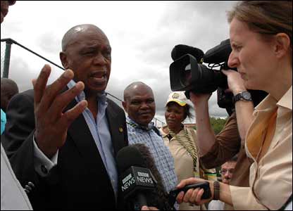 Tokyo Sexwale at the ANC conference in Polokwane. Jacob Zuma was elected as the new president of the ruling party of the Republic of South Africa. by Pan-African News Wire File Photos
