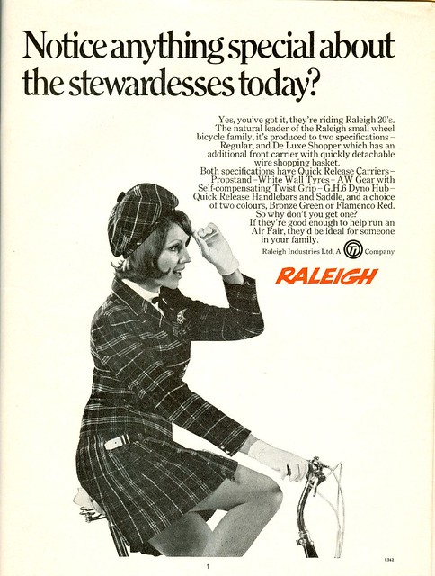 1969 Raleigh Cycles Advert Stewardess